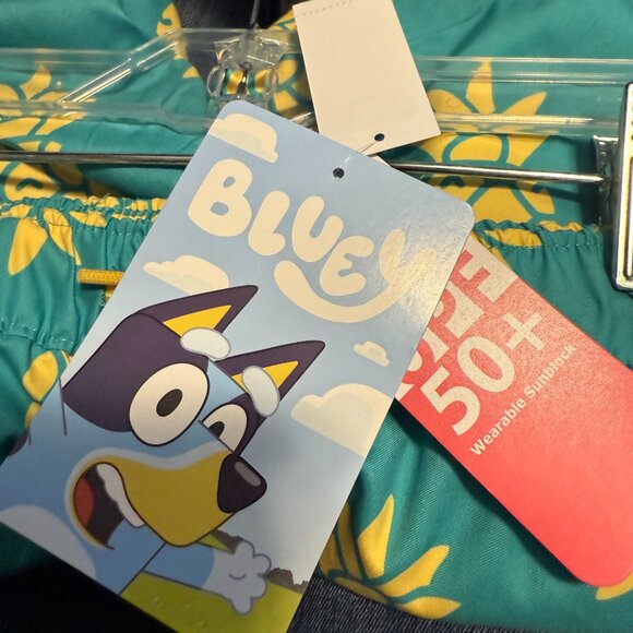 Bluey Swim Trunks for boys with Pineapples Size 2T - Picture 2 of 3